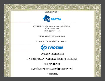 Systém podtlakového kotvení PROTAN